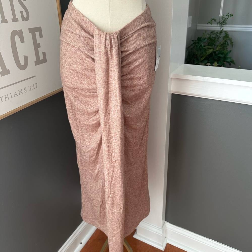 Forever 21 long brown skirt with front slit